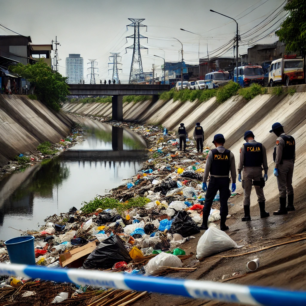 Jasad Bayi Tertumpuk Sampah Ditemukan di Sodetan Kali Jaksel