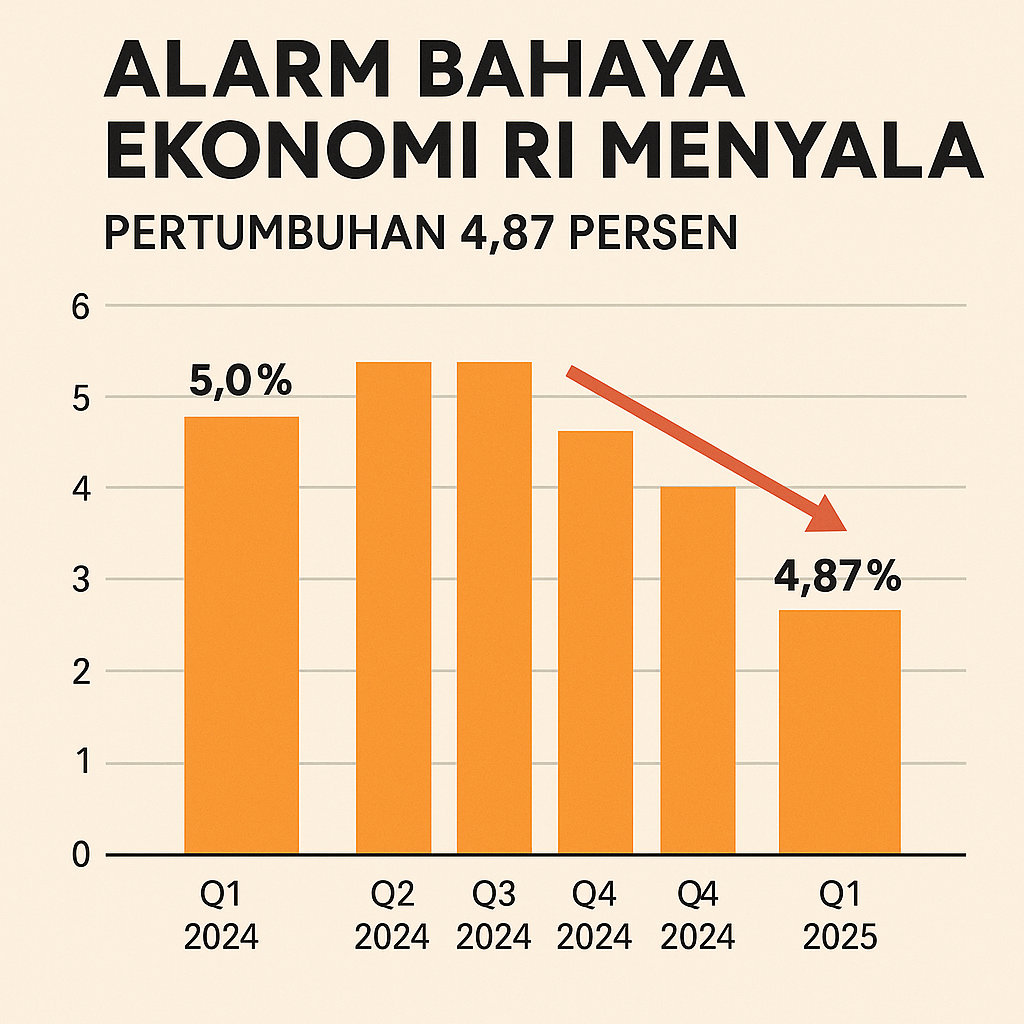 Alarm Bahaya Ekonomi RI Menyala dari Pertumbuhan 4,87 Persen, Apa Itu?