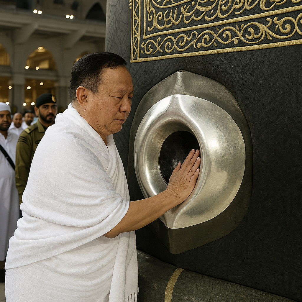 Potret Prabowo Ibadah Umrah: Masuk Ka'bah-Cium Hajar Aswad