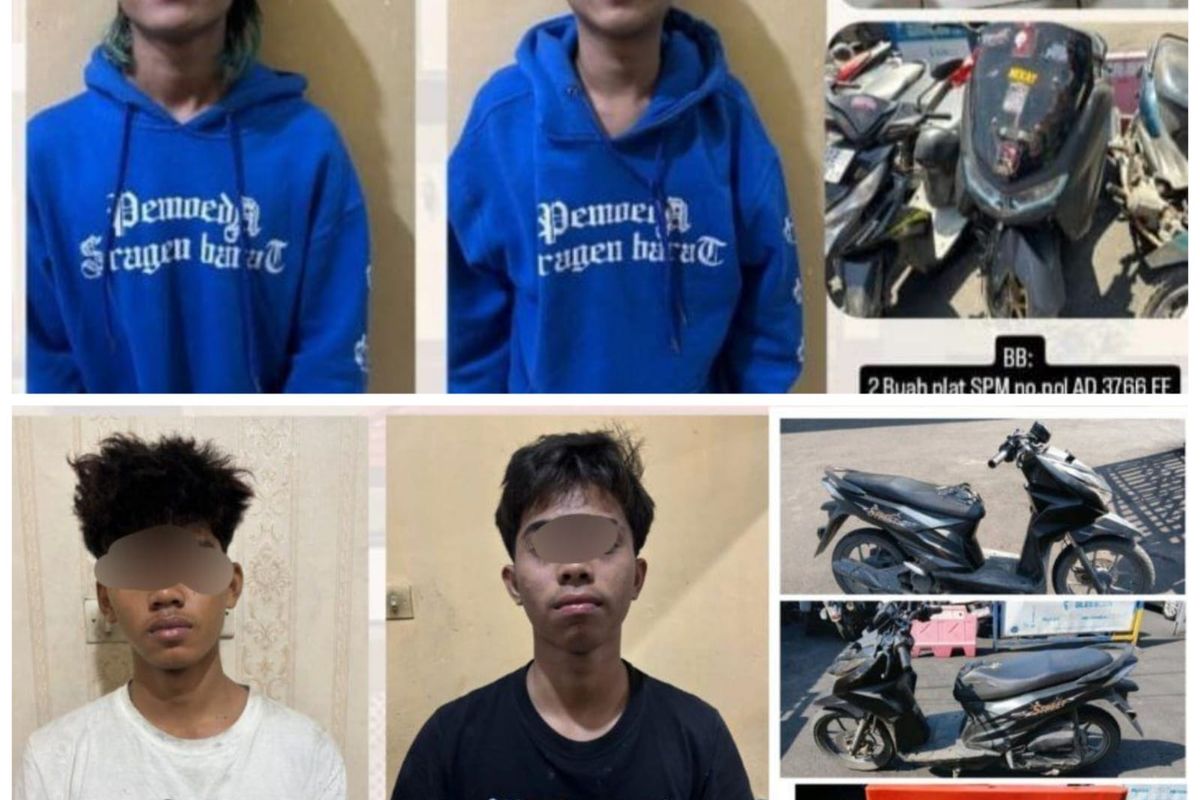 Pos Polantas dan Dishub Sragen Dirusak, 4 Perusuh Diamankan, Tiang Bendera Jadi Barang Bukti